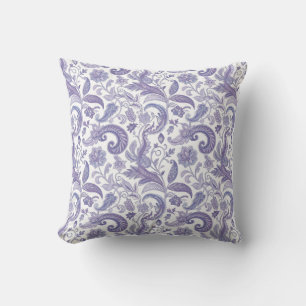 Purple Paisley Pattern Cushion