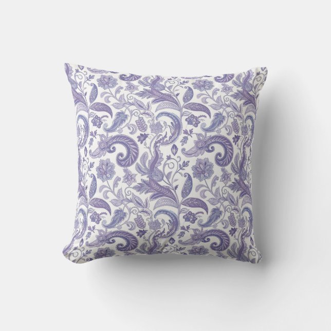 Purple Paisley Pattern Cushion (Front)