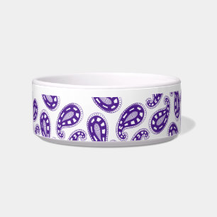 Purple Paisley Pet Dog Bowl