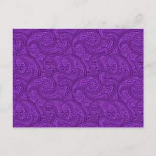 Purple Paisley Postcard