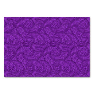 Purple Paisley Table Number