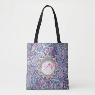 “Purple Paisley” Tote Bag