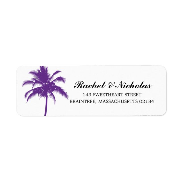 PURPLE Palm Tree | Return Address (Front)