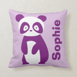 Purple Panda (Any Name) Personalised Cushion