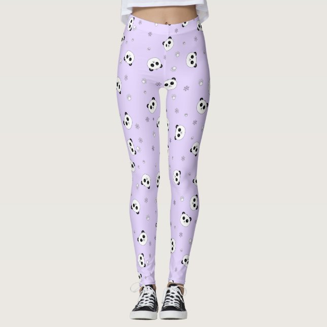Purple Panda's | Panda Leggings | Baby4Life (Front)