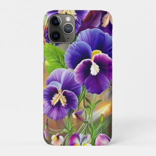 Purple Pansies -AI ART Case-Mate iPhone Case
