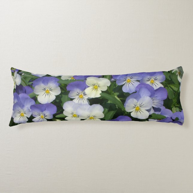 Purple Pansies Body Cushion (Front)