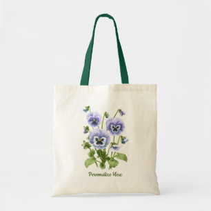 Purple Pansies Customisable Tote Bag