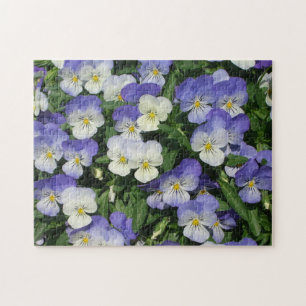 Purple Pansies Garden Floral Jigsaw Puzzle