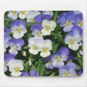 Purple Pansies Garden Floral Mouse Pad