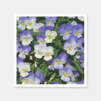 Purple Pansies Garden Floral Napkin