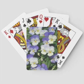 Purple Pansies Garden Floral Playing Cards
