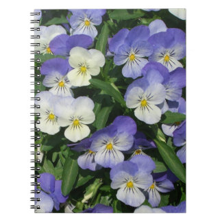 Purple Pansies Garden Floral Spiral Notebook
