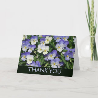 Purple Pansies Garden Floral Thank You Card