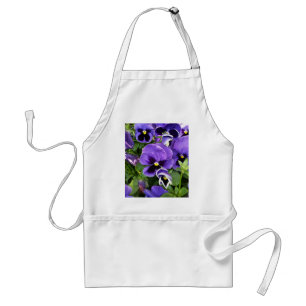 purple pansies standard apron