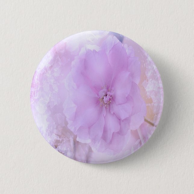 Purple Pansy 6 Cm Round Badge (Front)