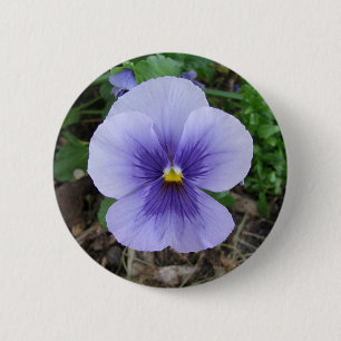 Purple Pansy 6 Cm Round Badge