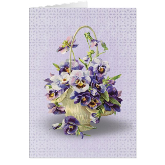 purple pansy basket (Front)
