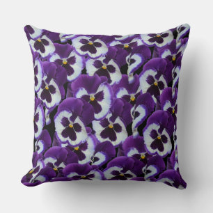 Purple_Pansy_Bouquet_Big_Lounge_Cushion Cushion