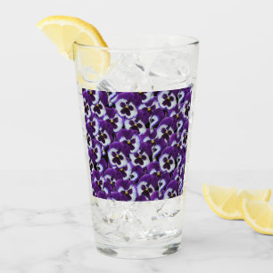 Purple Pansy Bouquet, Drink Glass