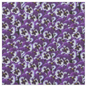 Purple Pansy Bouquet, Fabric