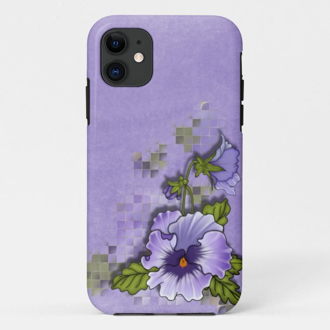 Purple Pansy Case-Mate iPhone Case (Back)