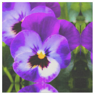 Purple Pansy Fabric