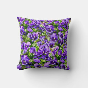 Purple Pansy Field, Cushion