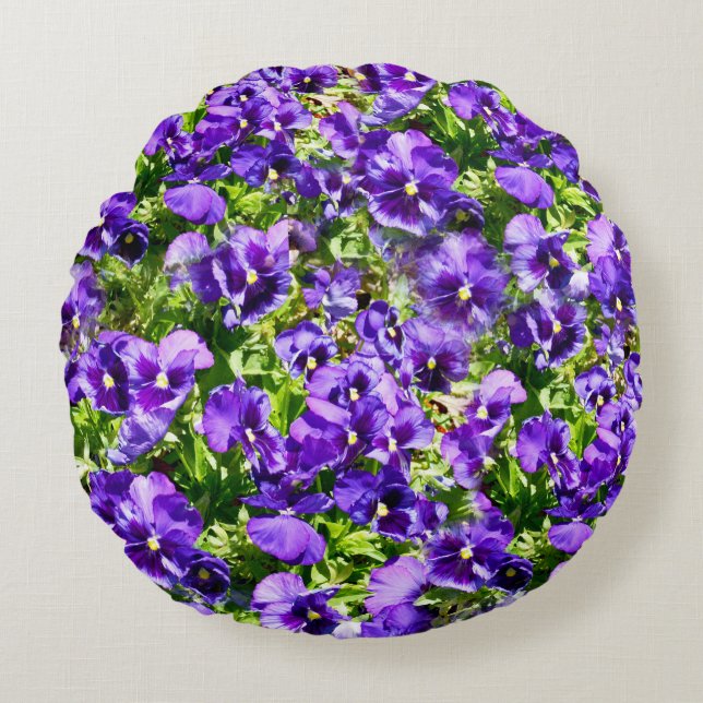 Purple Pansy Field, Cushion (Front)