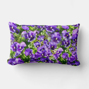 Purple Pansy Field, Lumbar Cushion
