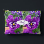 Purple Pansy Floral Flower Purple Viola Girls Accessory Pouch<br><div class="desc">Pansy Flower Pattern. Designed from my original watercolours.</div>