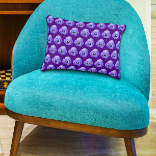 Purple Pansy Flower Seamless Pattern on Decorative Cushion