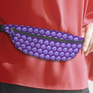 Purple Pansy Flower Seamless Pattern on Fanny Pack