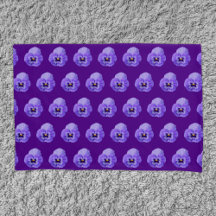 Purple Pansy Flower Seamless Pattern on