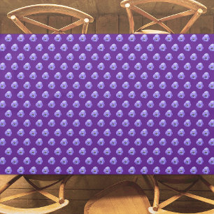 Purple Pansy Flower Seamless Pattern on Tablecloth