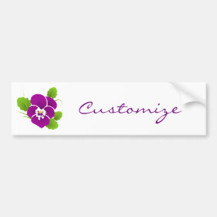 Purple Pansy Flower Thunder_Cove Bumper Sticker