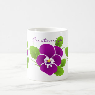 Purple Pansy Flower Thunder_Cove Coffee Mug