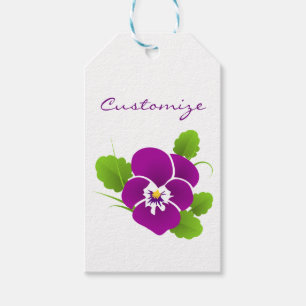 Purple Pansy Flower Thunder_Cove Gift Tags