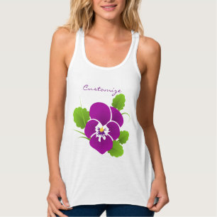 Purple Pansy Flower Thunder_Cove Tank Top