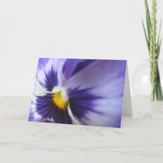 Purple pansy greeting card