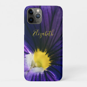 Purple pansy macro photograph elegant Case-Mate iPhone case
