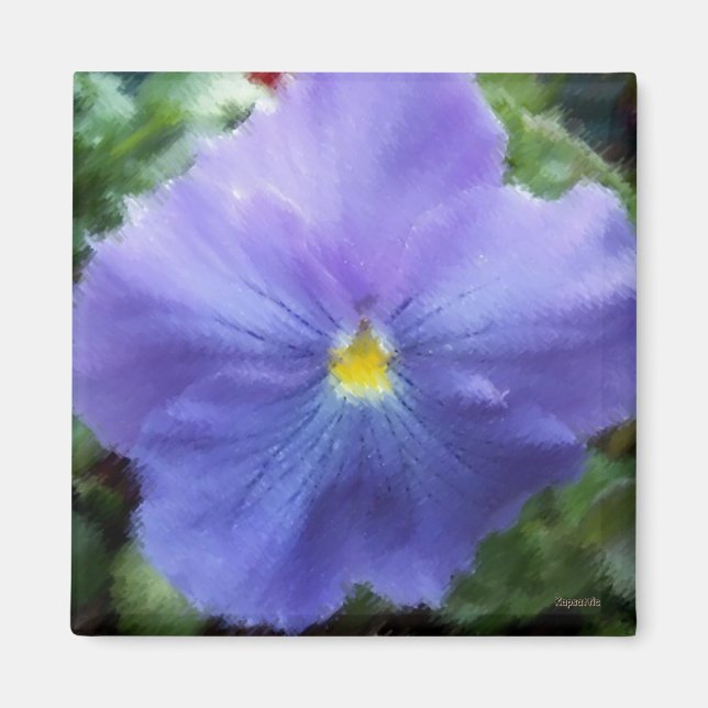 Purple Pansy Magnet (Front)
