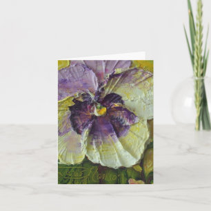 Purple Pansy Note Card