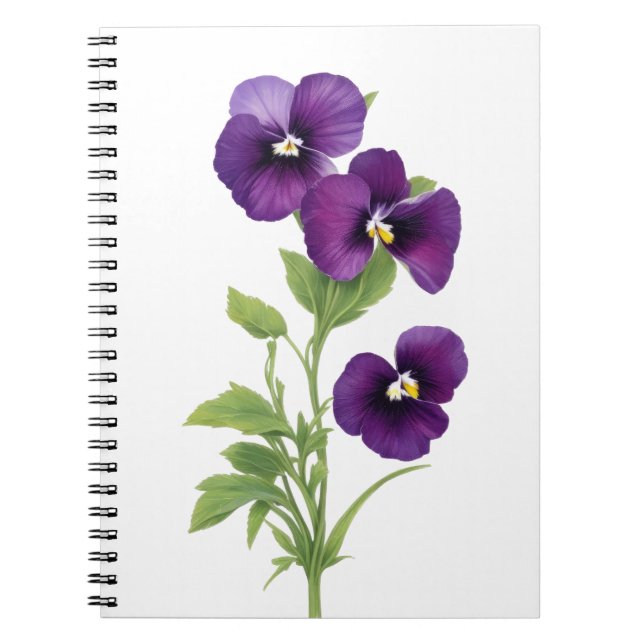 Purple Pansy Notebook (Front)