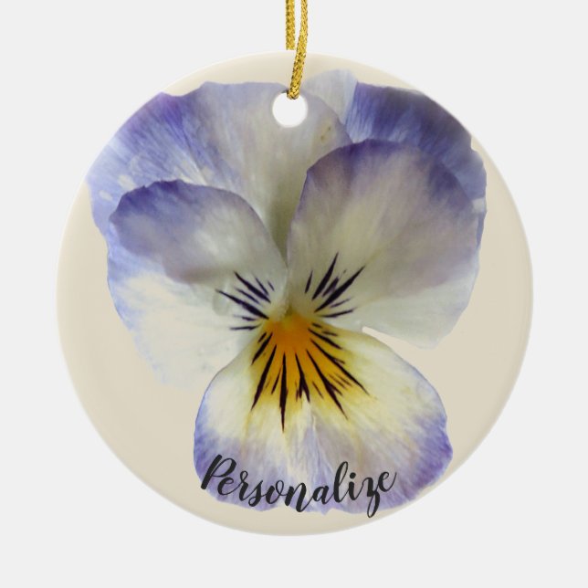 Purple Pansy Ornament (Front)