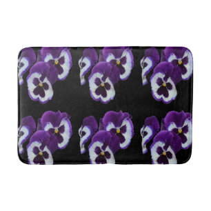 Purple Pansy Posy, Bath Mat