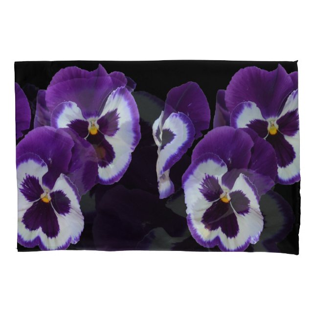 Purple Pansy Posy, Pillowcase (Front)