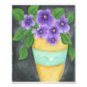 Purple Pansy Print