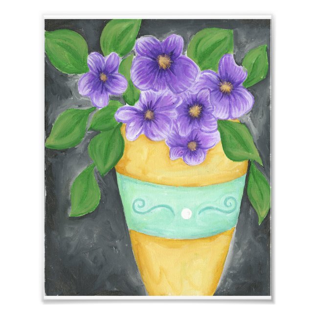 Purple Pansy Print (Front)