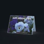 Purple Pansy Sentimental Poem Sister Birthday  Card<br><div class="desc">Brother / Sister birthday. A gorgeous greeting card for a sibling.</div>
